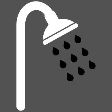 Duş düz vektör simgesi