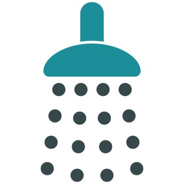 Duş düz vektör simgesi