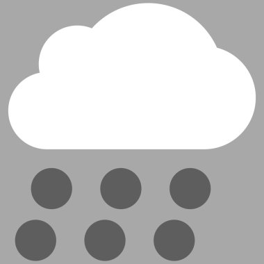 Yağmur bulutu düz vektör simgesi