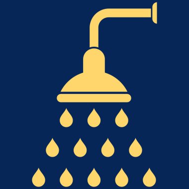 Duş düz vektör simgesi