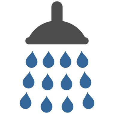 Duş düz vektör simgesi