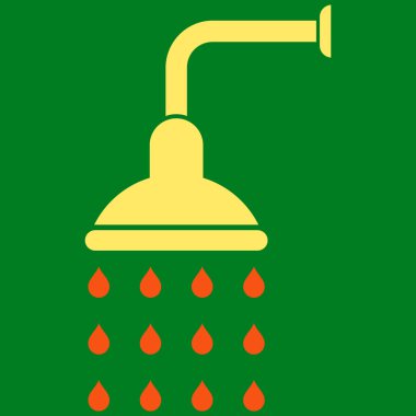 Duş düz vektör simgesi