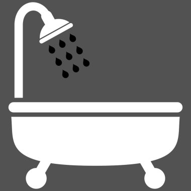 Duş banyo düz vektör simgesi