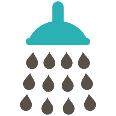 Duş düz vektör simgesi