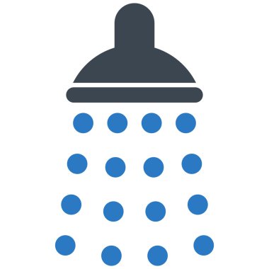 Duş düz vektör simgesi