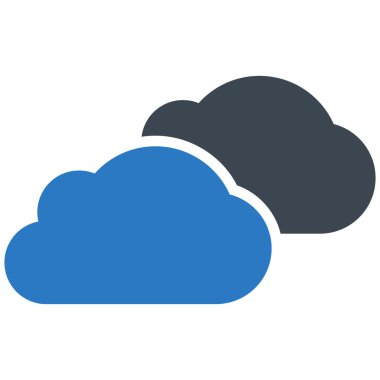 Bulutlar düz vektör simgesi