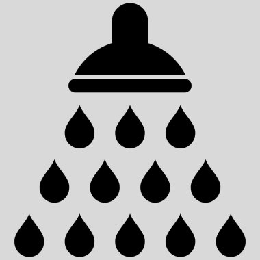 Duş düz vektör simgesi