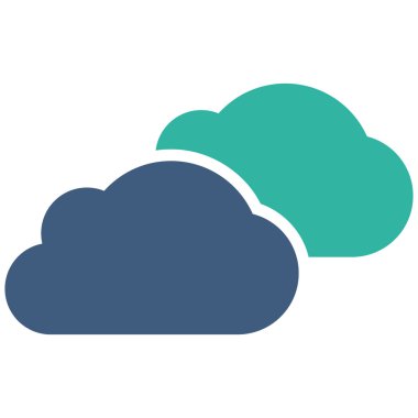 Bulutlar düz vektör simgesi