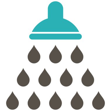 Duş düz vektör simgesi