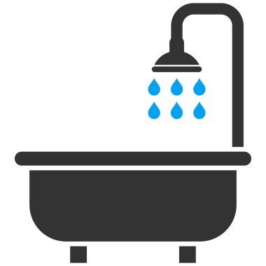 Duş banyo düz vektör simgesi