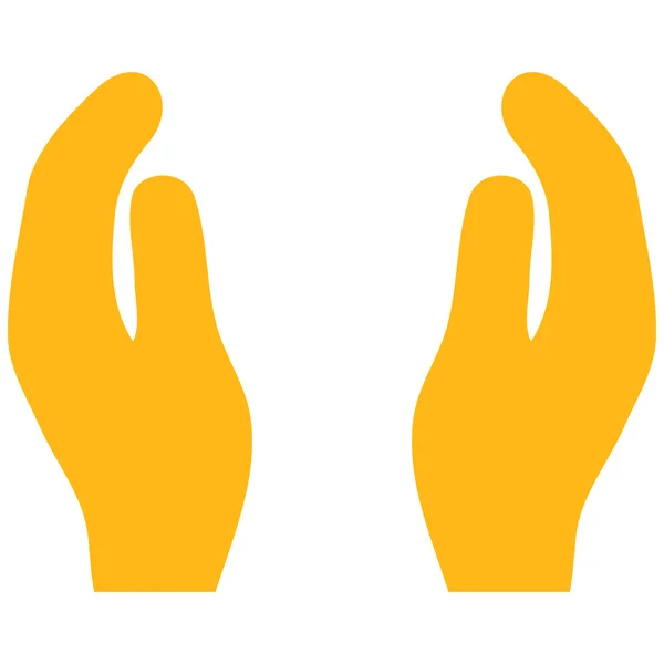 Symbole de vecteur plat des mains d'entretien — Image vectorielle