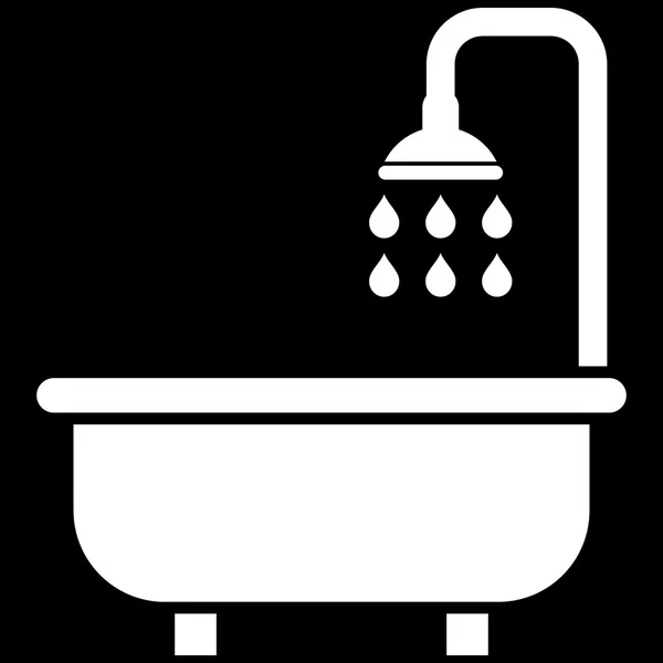 Duş banyo düz vektör simgesi — Stok Vektör