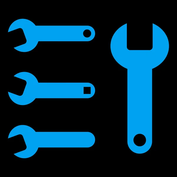 Wrench Flat Vector Symbols — Stock Vector