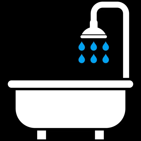 Symbole de vecteur plat de bain de douche — Image vectorielle