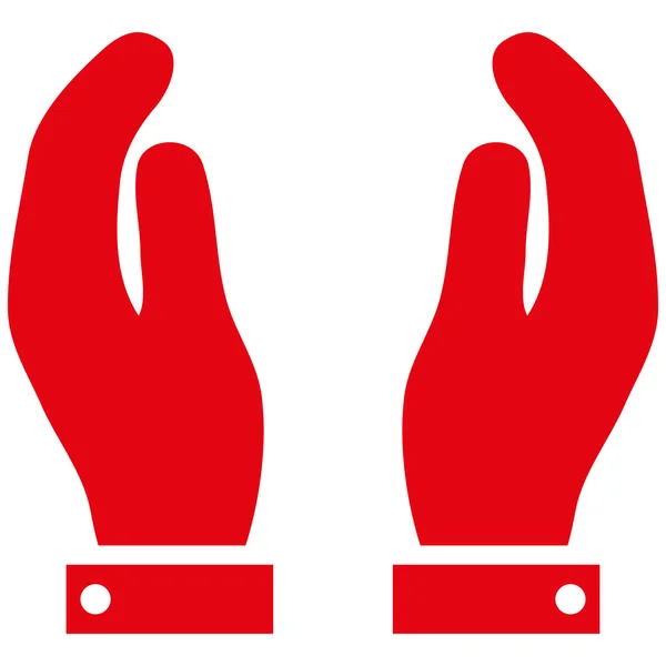 Ellátás kezét lapos vektor szimbólum — Stock Vector