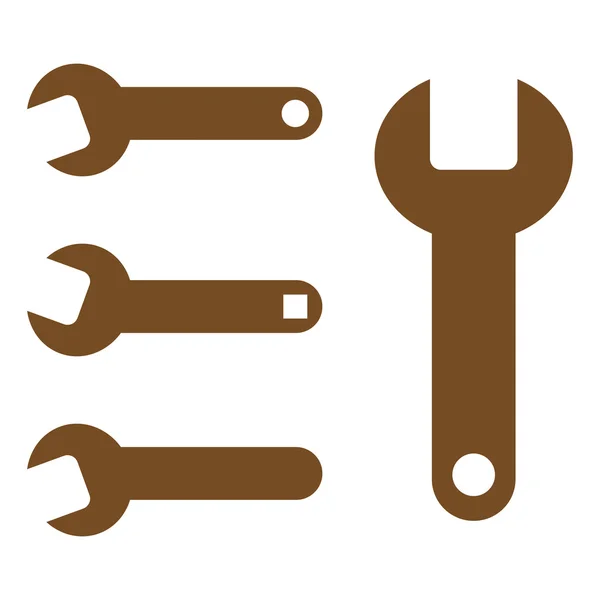 Wrench Flat Vector Symbols — Stock Vector