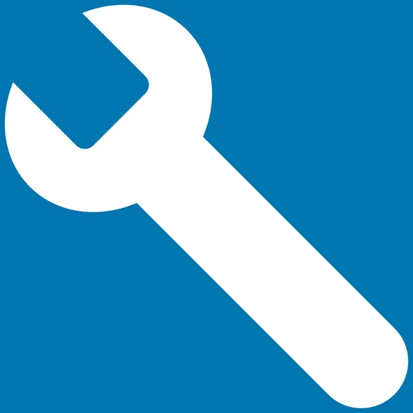 Wrench Flat Vector Symbol — Stock vektor