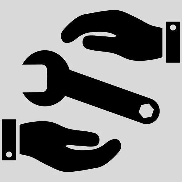 Symbole de vecteur plat de service — Image vectorielle