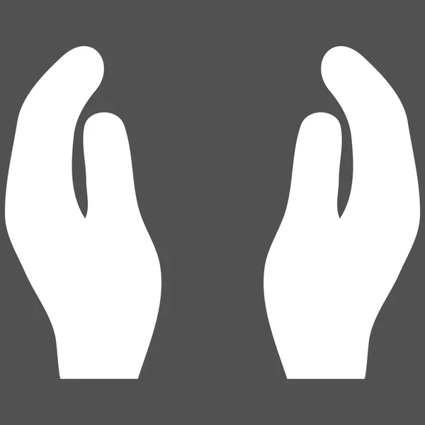 Cura delle mani piatto vettoriale simbolo — Vettoriale Stock
