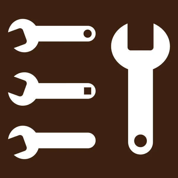 Wrench Flat Vector Symbols — Stock Vector