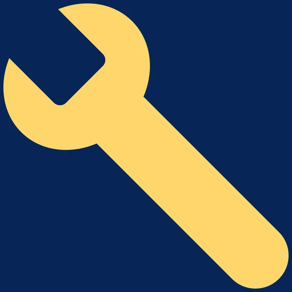 Wrench Flat Vector Symbol — Stock Vector