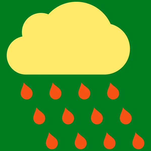 Symbole vectoriel plat nuage de pluie — Image vectorielle