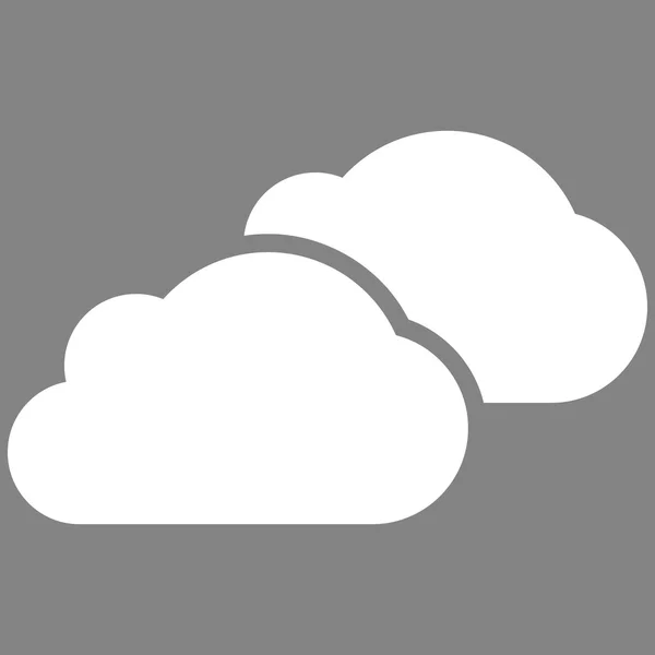 Clouds Flat Vector Symbol — Stock Vector
