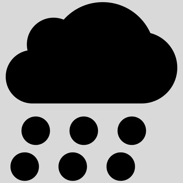 Rain Cloud Flat Vector Symbol — Stock Vector