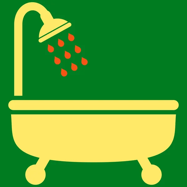 Duschbad flacher Vektor Symbol — Stockvektor