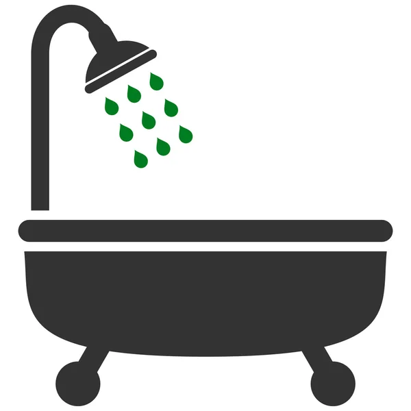 Shower Bath Flat Vector Symbol — Stockvector