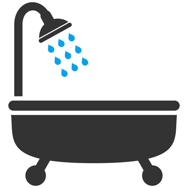 Baño de ducha Vector plano Símbolo — Archivo Imágenes Vectoriales