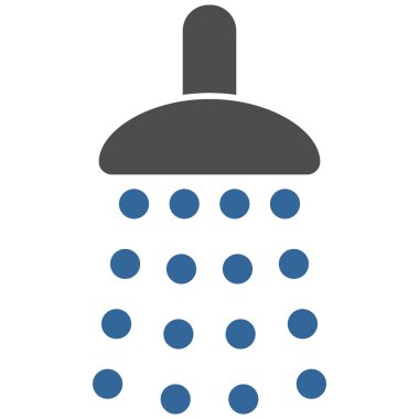 Duş düz vektör simgesi