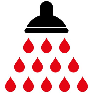 Duş düz vektör simgesi