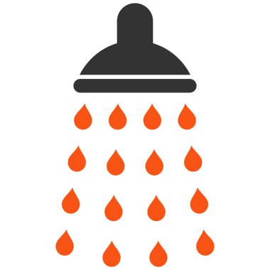 Duş düz vektör simgesi