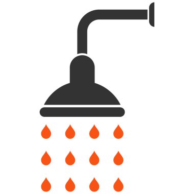 Duş düz vektör simgesi