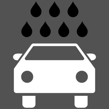 Araba duş düz vektör simgesi