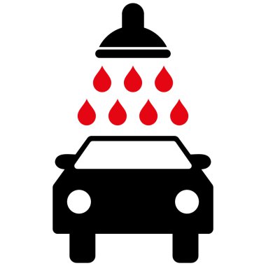 Oto yıkama düz vektör simgesi