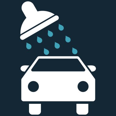 Oto yıkama düz vektör simgesi