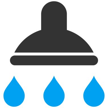 Duş düz vektör simgesi