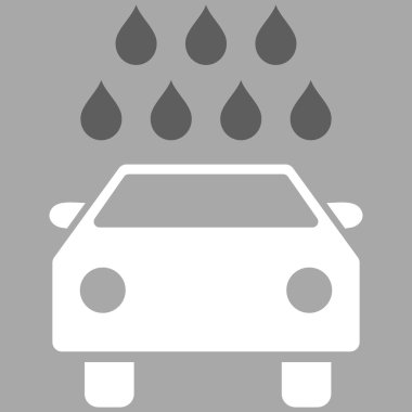 Araba duş düz vektör simgesi