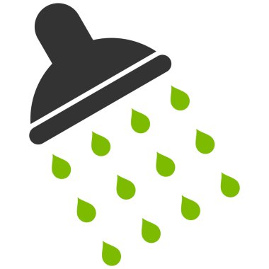 Duş düz vektör simgesi