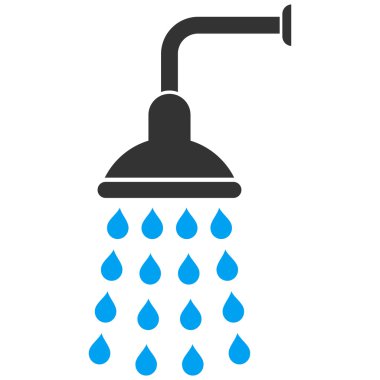 Duş düz vektör simgesi