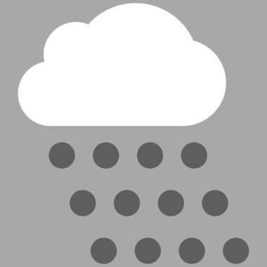 Yağmur bulutu düz vektör simgesi