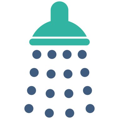 Duş düz vektör simgesi