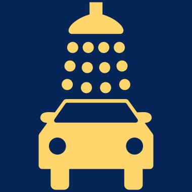 Oto yıkama düz vektör simgesi