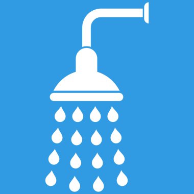 Duş düz vektör simgesi