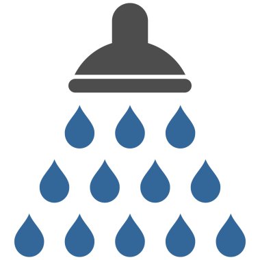 Duş düz vektör simgesi