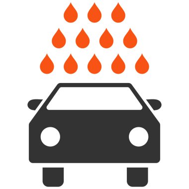 Oto yıkama düz vektör simgesi