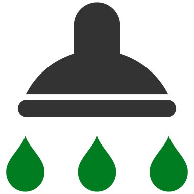 Duş düz vektör simgesi