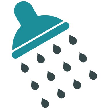 Duş düz vektör simgesi